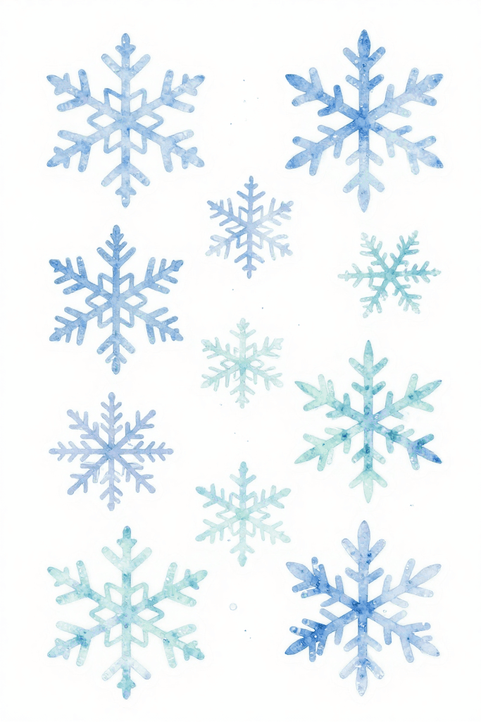 Decorative Winter Snowflake Stickers 2 Printable
