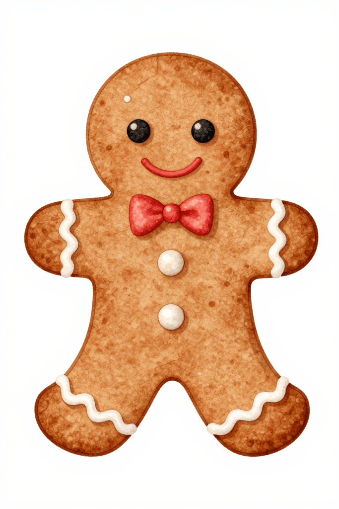 Large Gingerbread Man Cut And Craft Printable