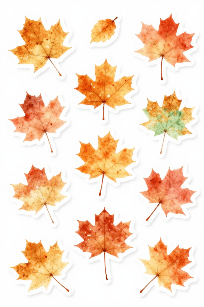 Maple Leaf Sticker Printable