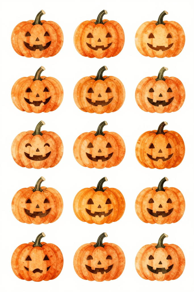 Jack-O-Lantern Stickers Printable