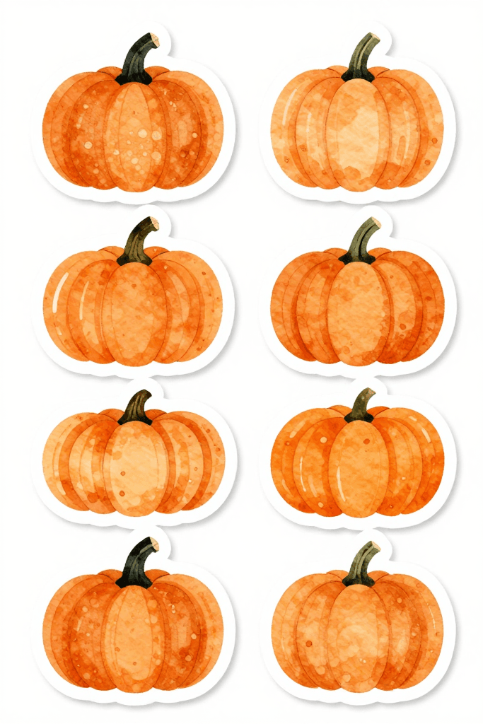 Pumpkin Stickers Printable
