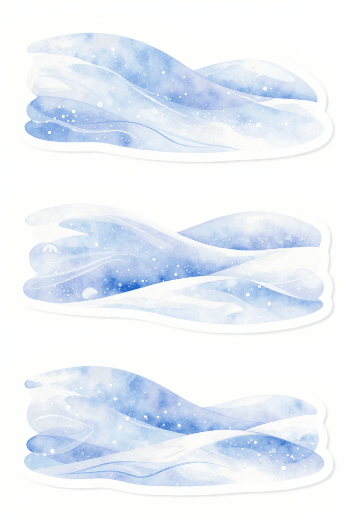 Large Snowdrift Stickers Printable