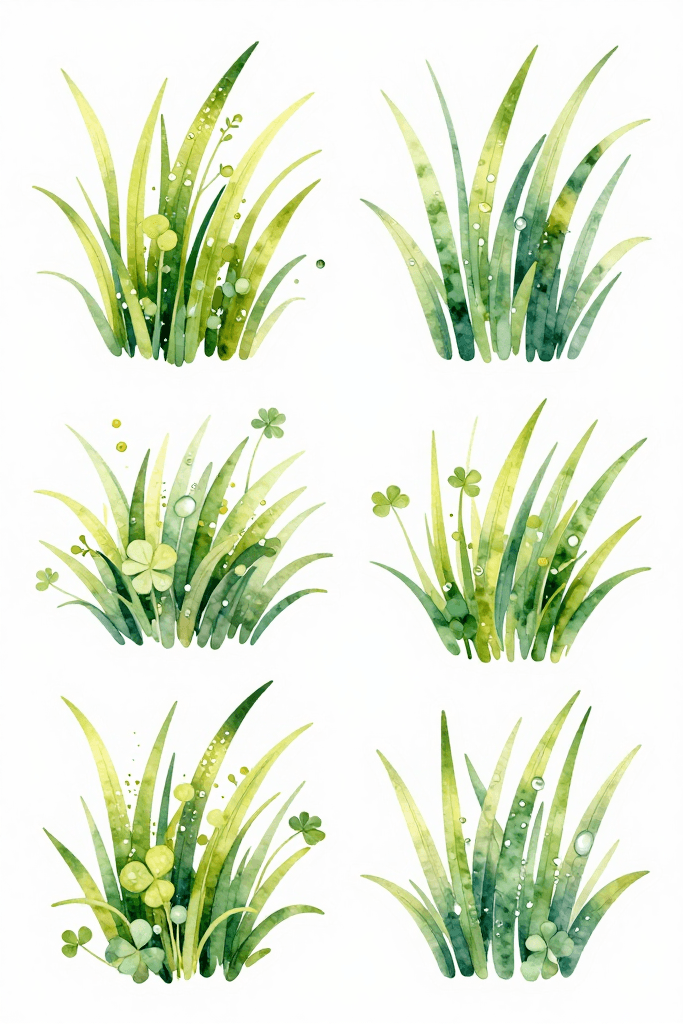 Spring Grass Stickers Printable