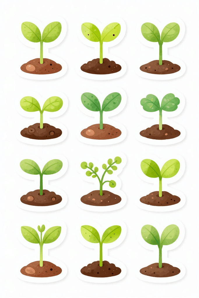 Spring Sprout Stickers Printable