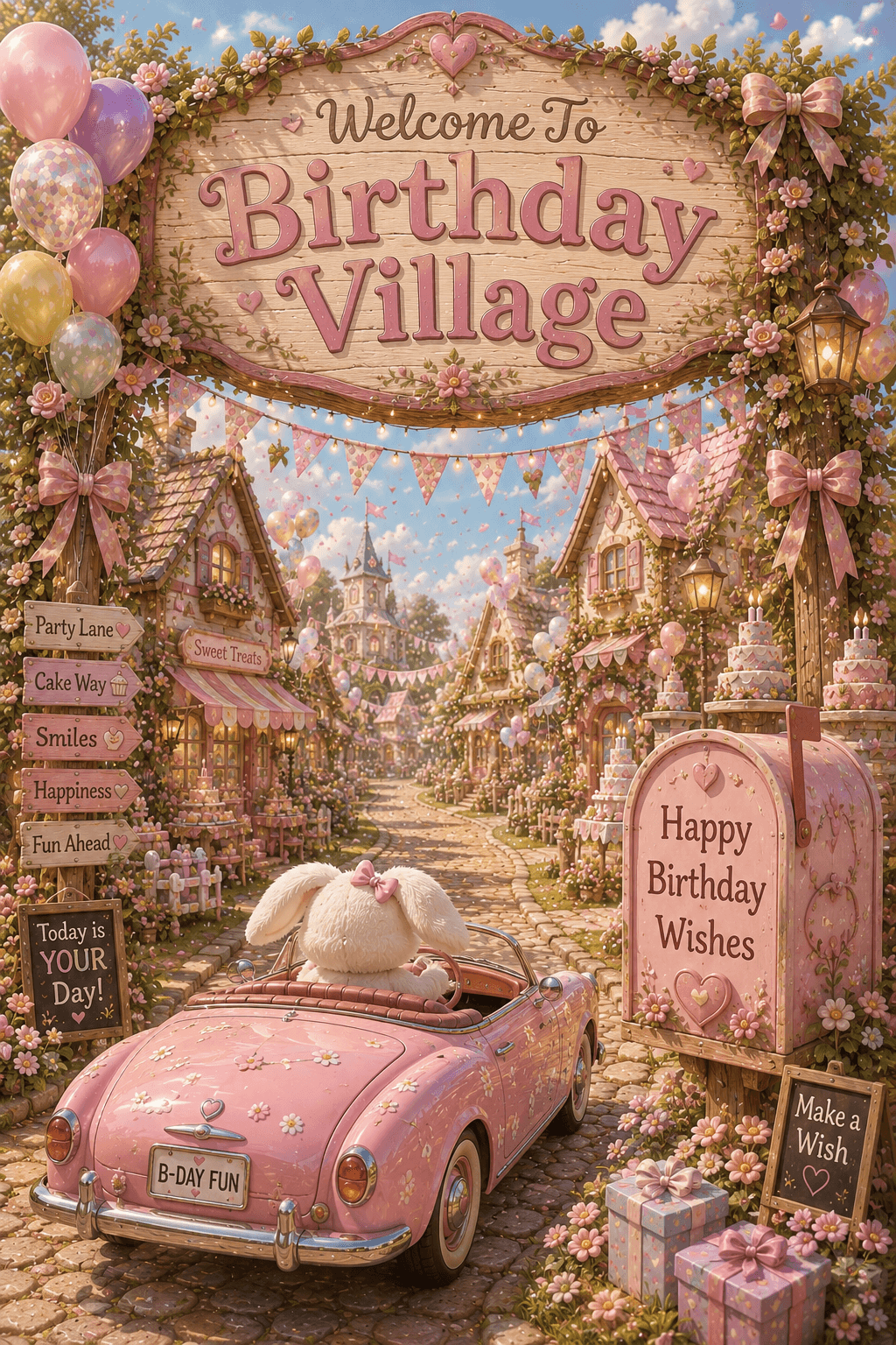 Welcome To Birthday Village Ecard