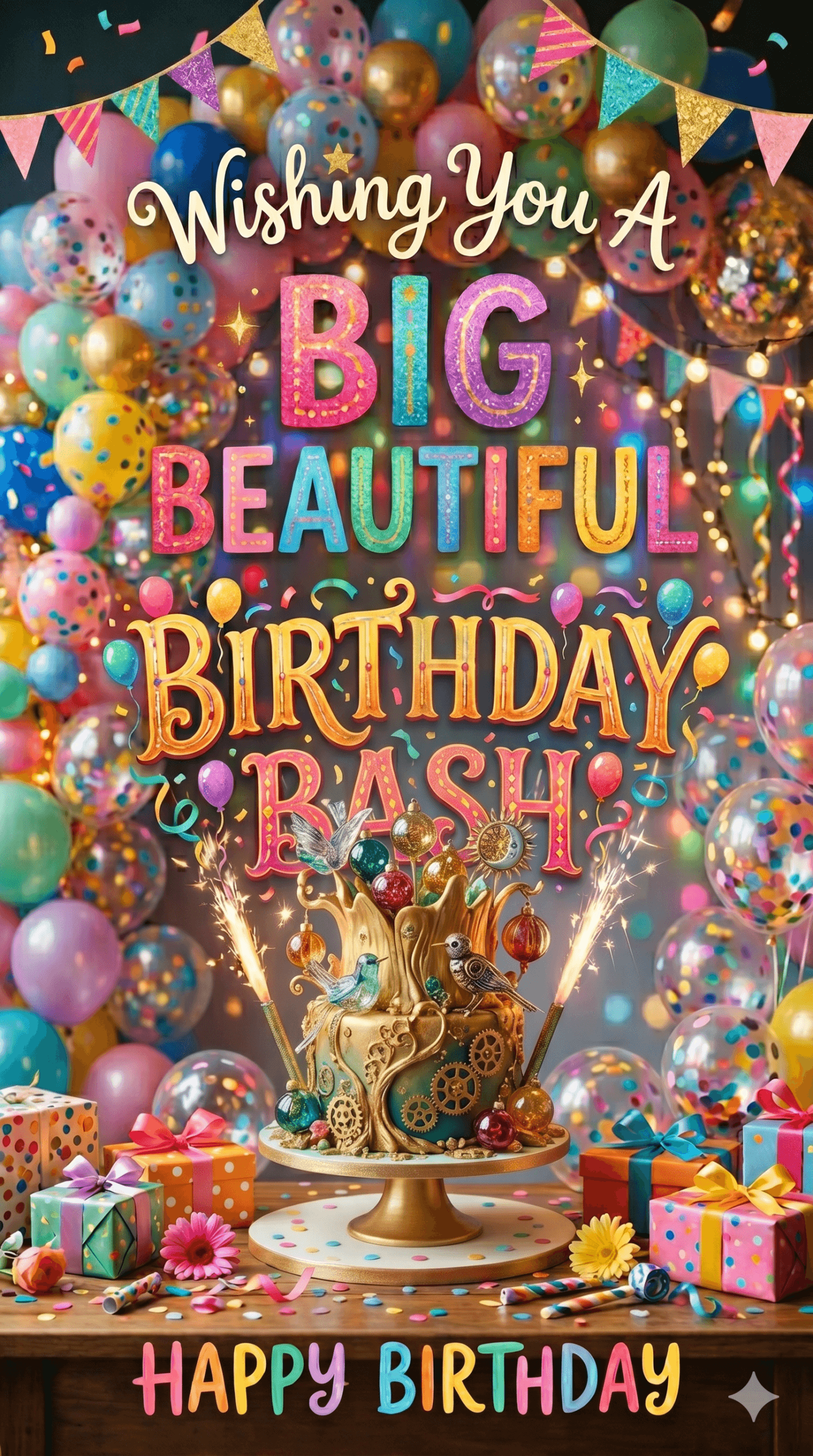 A Big Beautiful Birthday Bash Ecard