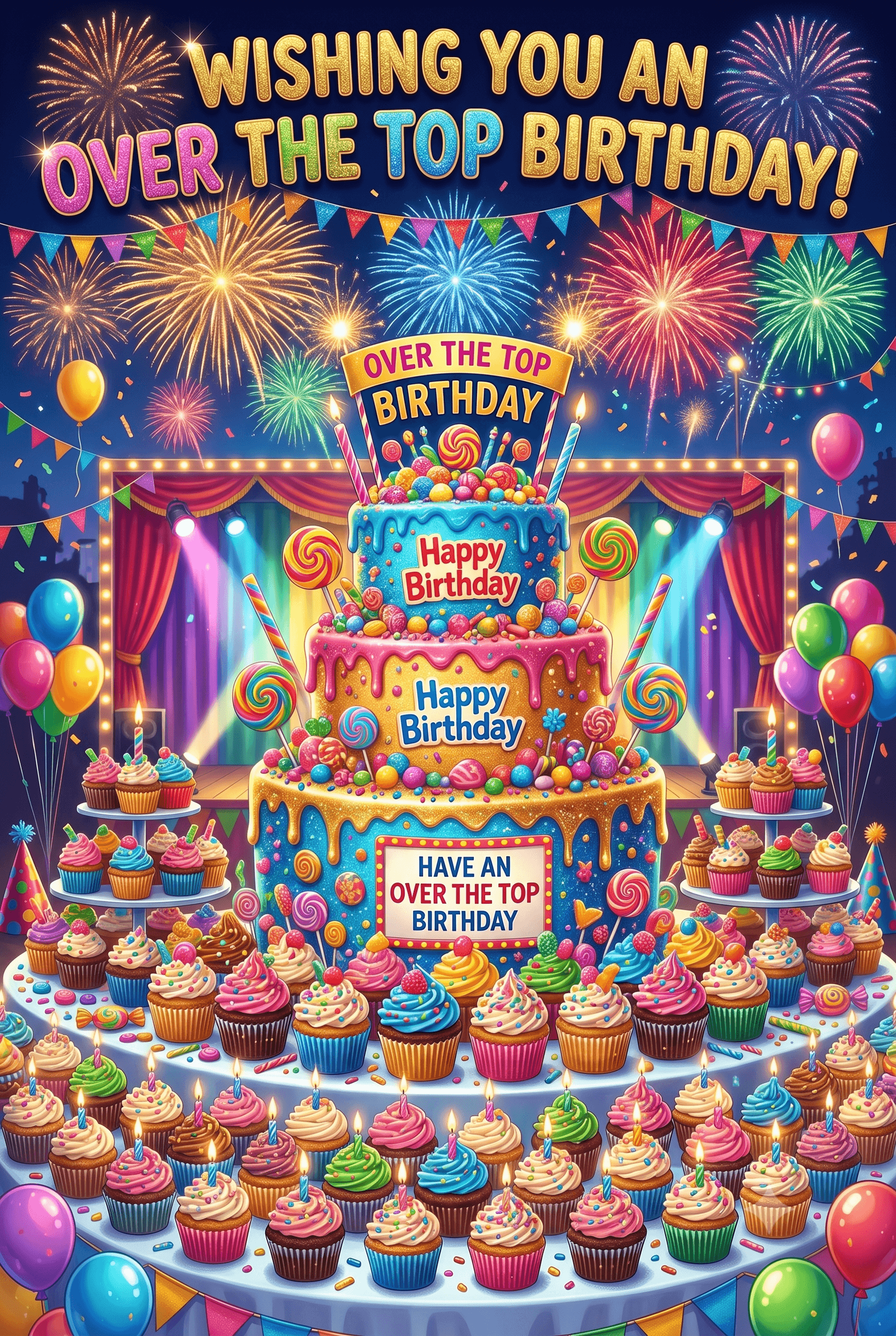 An Over The Top Birthday Ecard