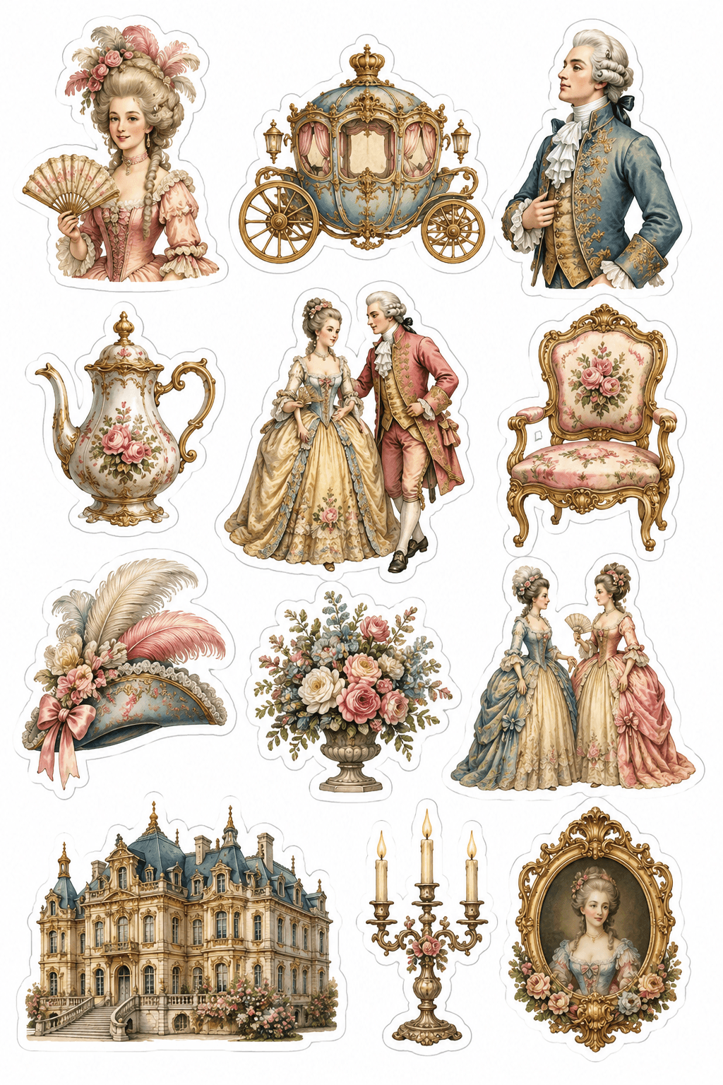 17th Century Stickers Printable
