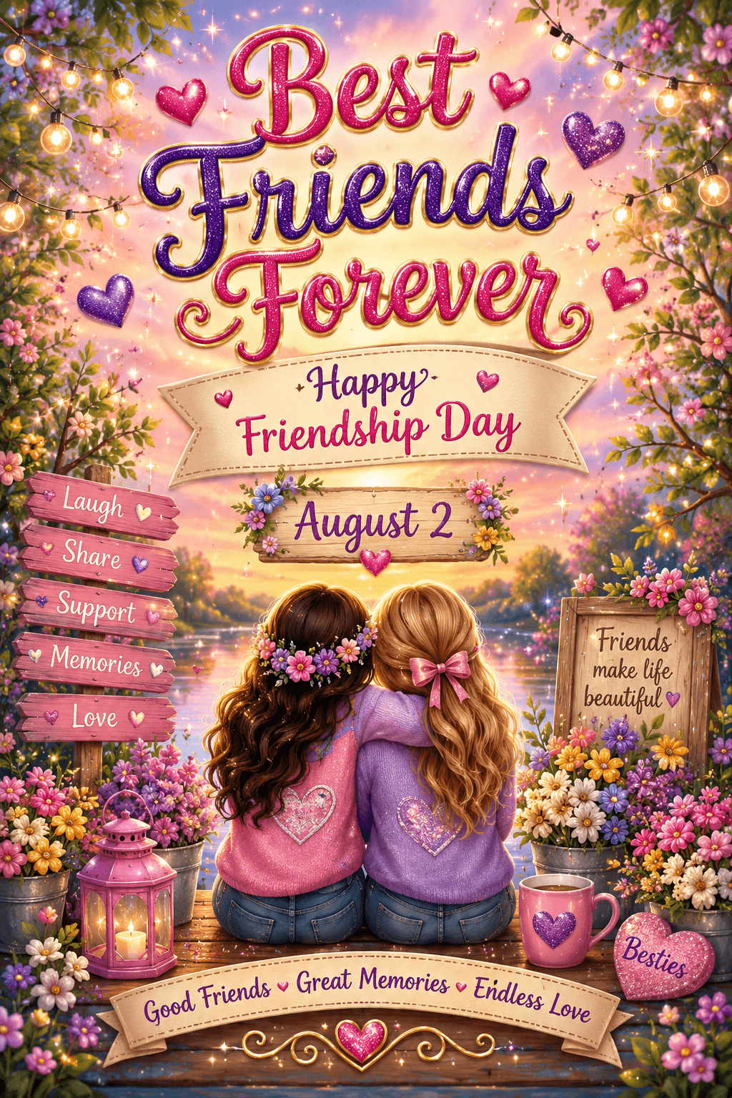 Best Friends Forever Friendship Day Ecard