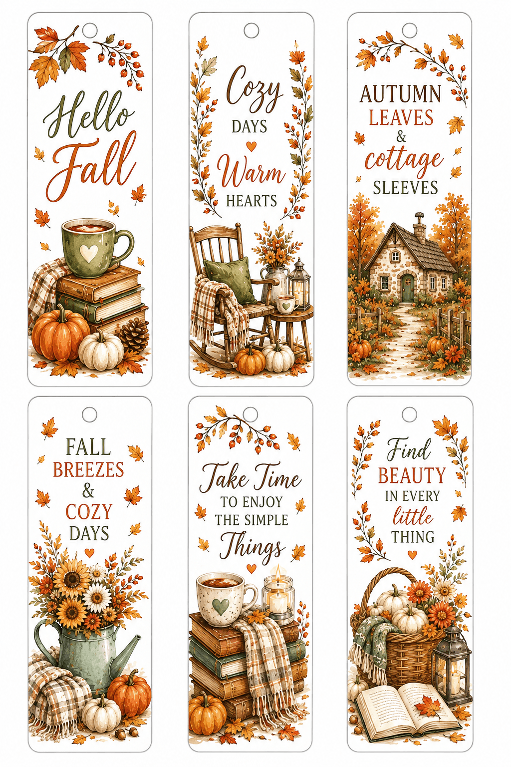 Fall Bookmarks Printable