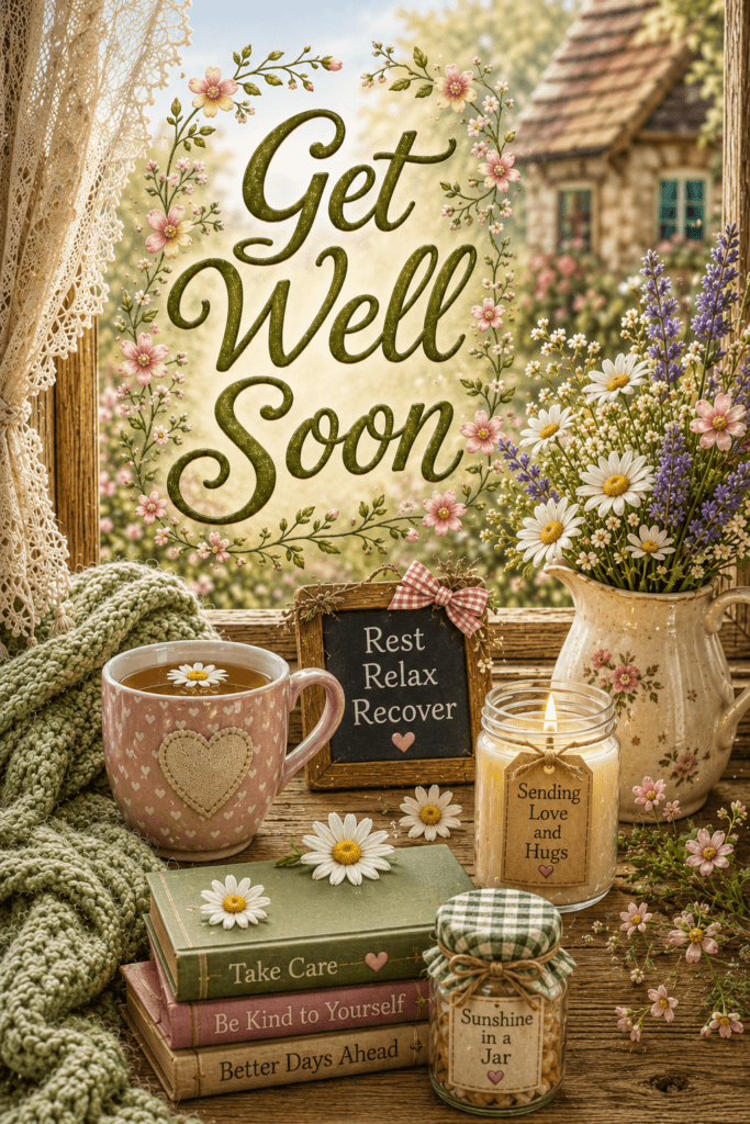 Get Well Soon Cottage Core Ecard