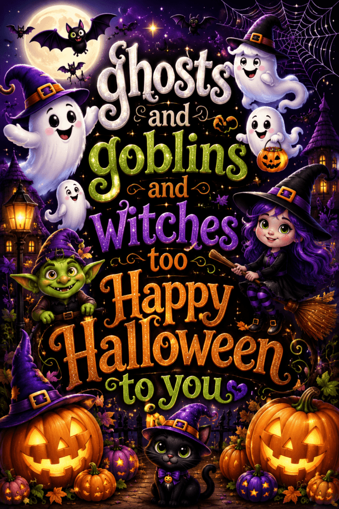 Ghosts And Goblins And Witches Too Ecard