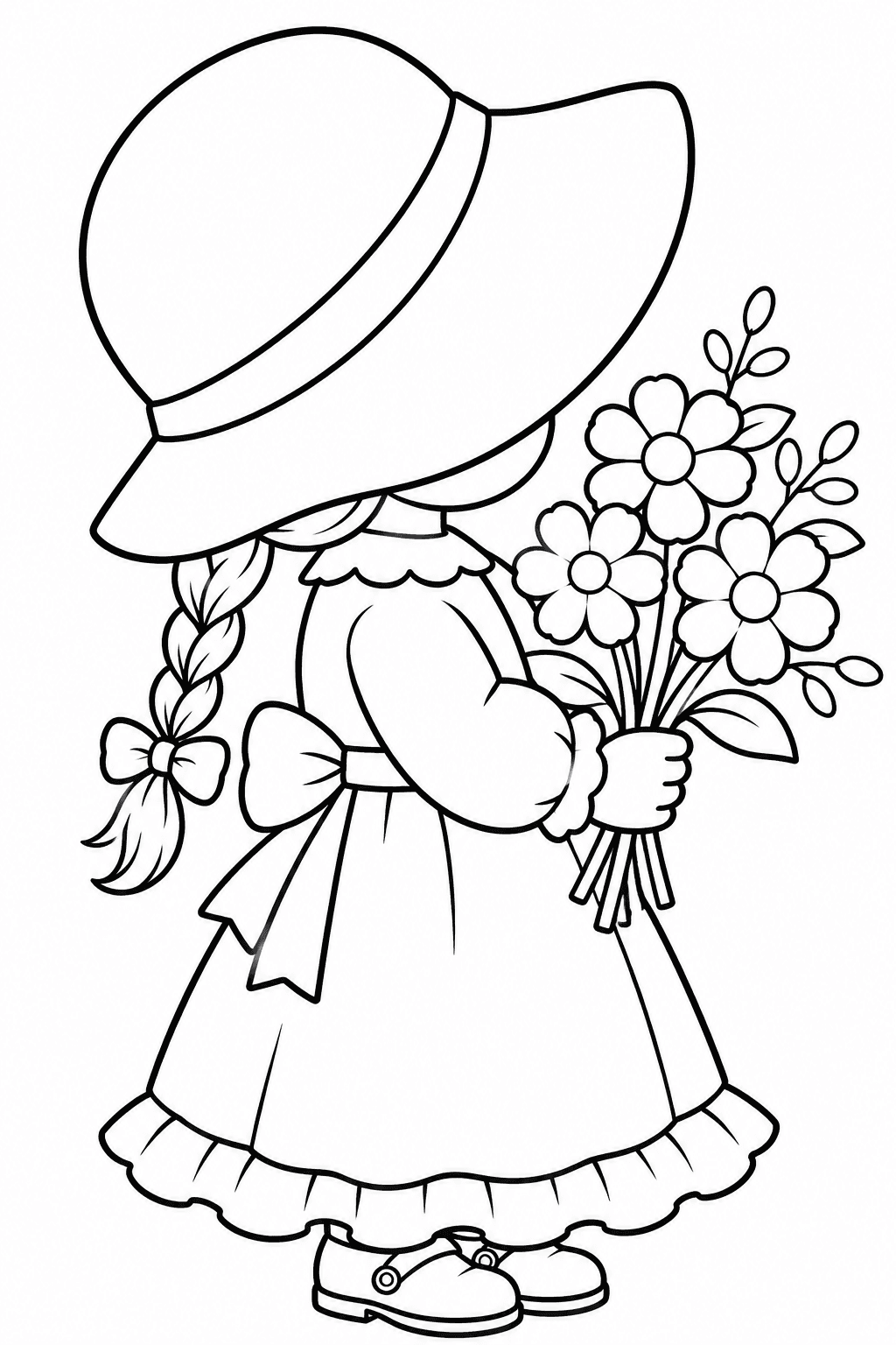 Girl In Bonnet Printable