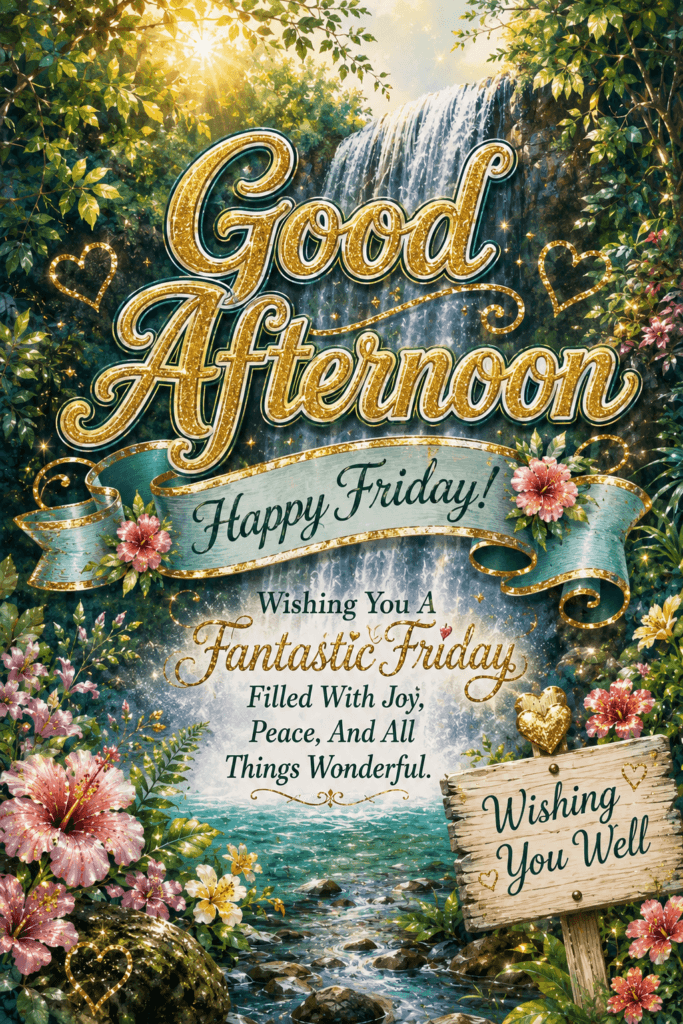 Good Afternoon Fantastic Friday Waterfall Ecard
