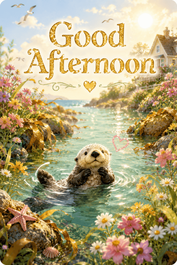 Good Afternoon Adorable Otter Ecard