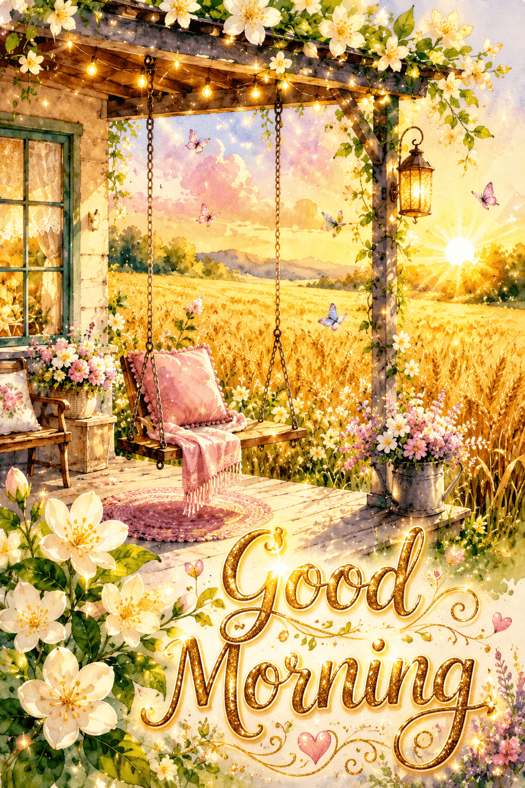 Good Morning Sunrise At Porch Ecard