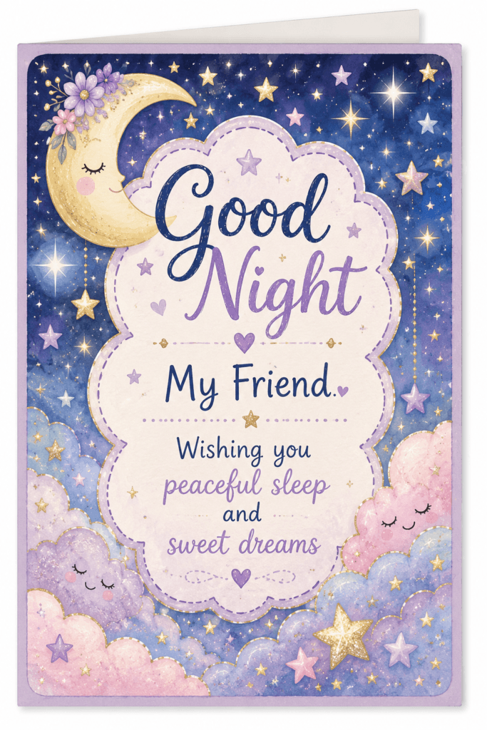 Good Night My Friend Ecard
