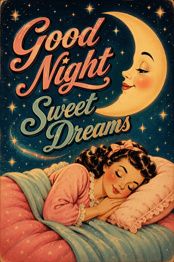 Retro Good Night Sweet Dreams Ecard