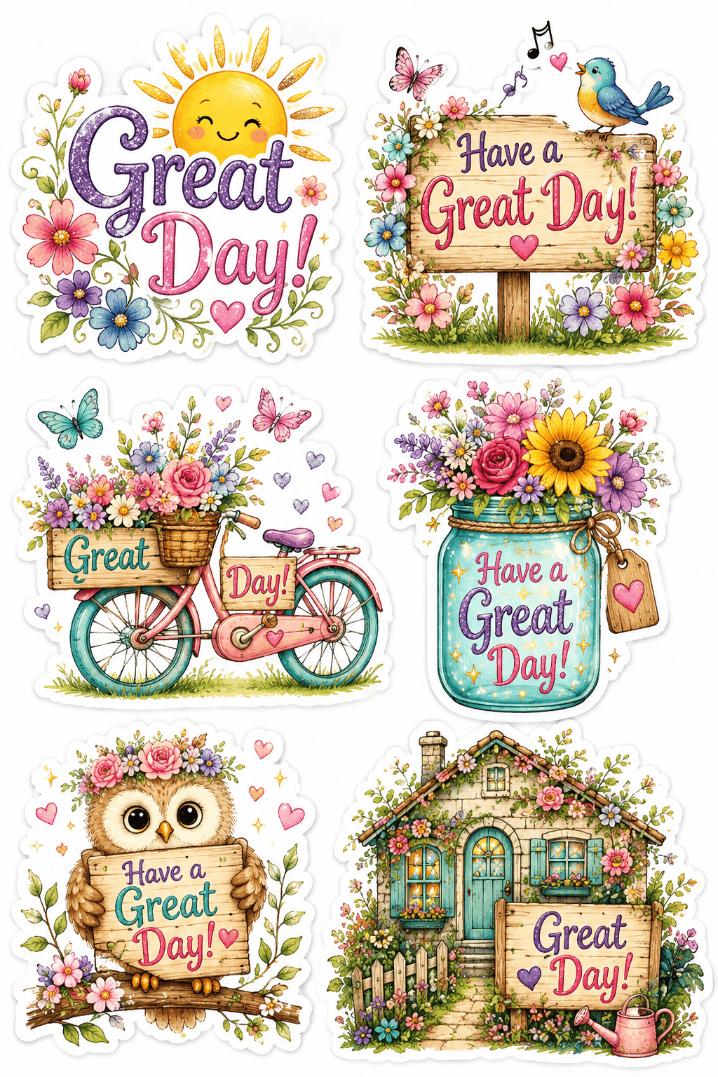 Great Day Stickers Printable