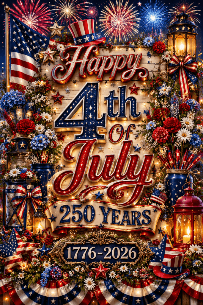 Happy 4th Of July 250 Years Ecard