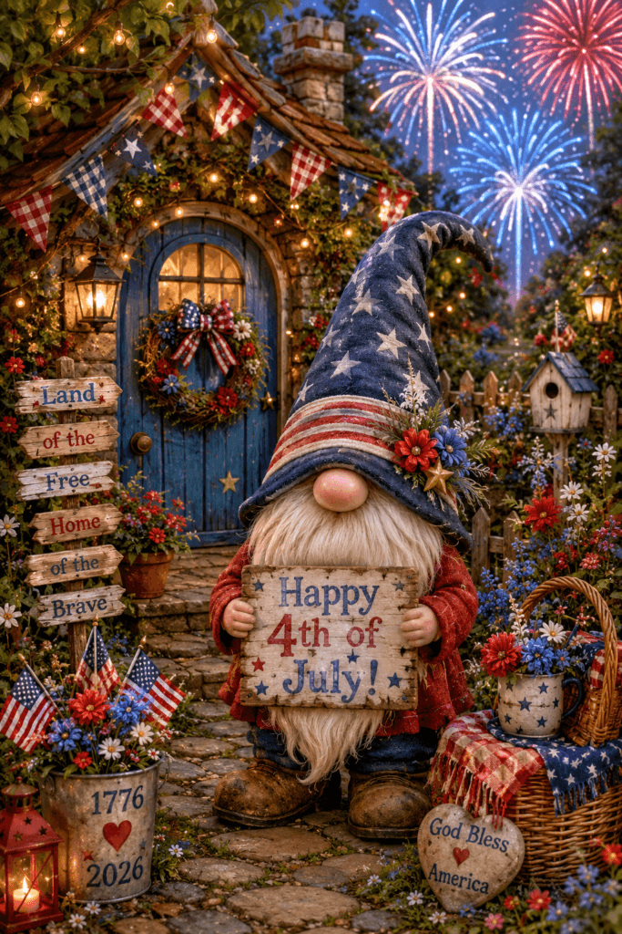 Happy 4th Of July Gnome Ecard