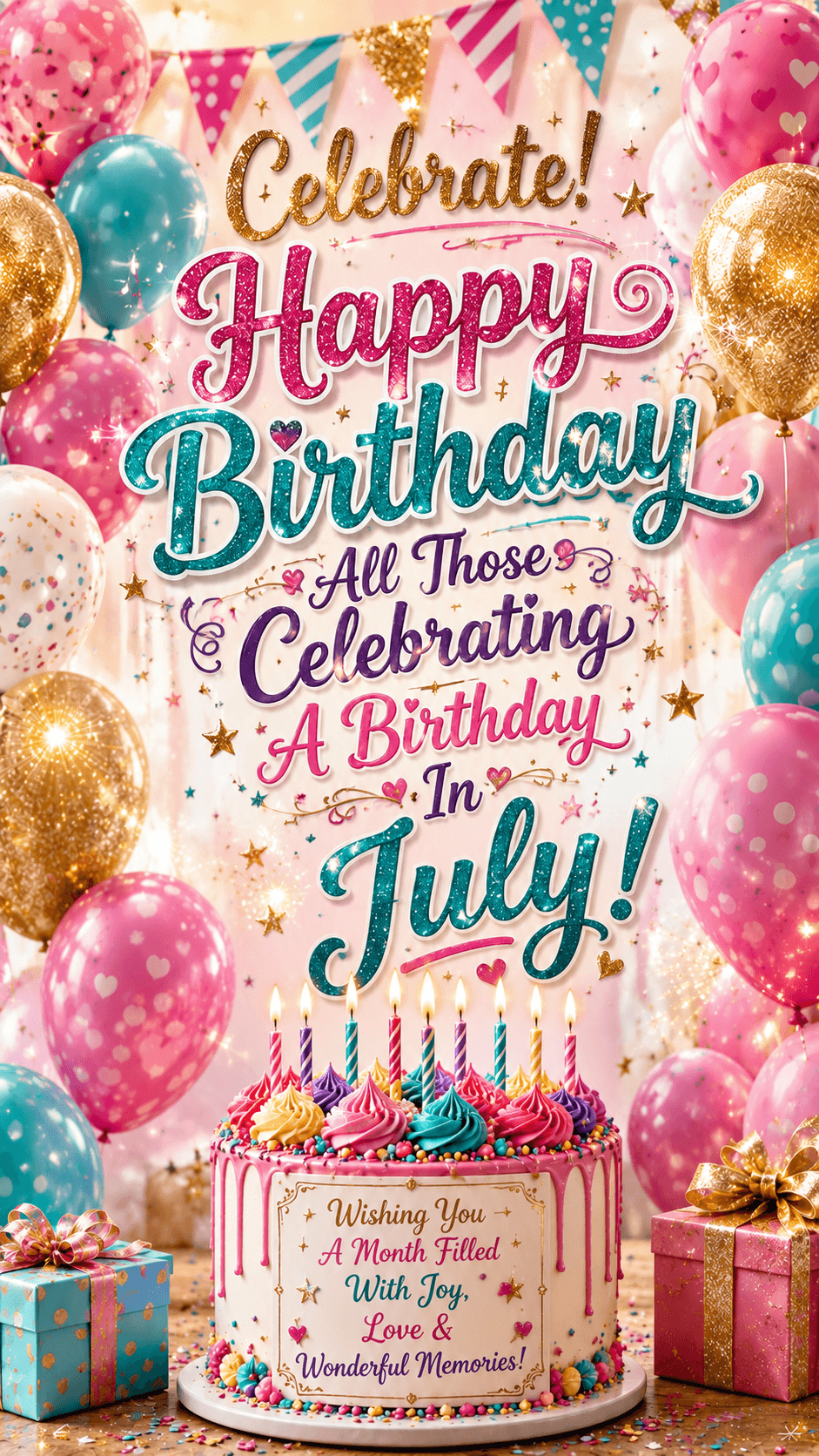 All Those Celebrating In July Birthday Ecard