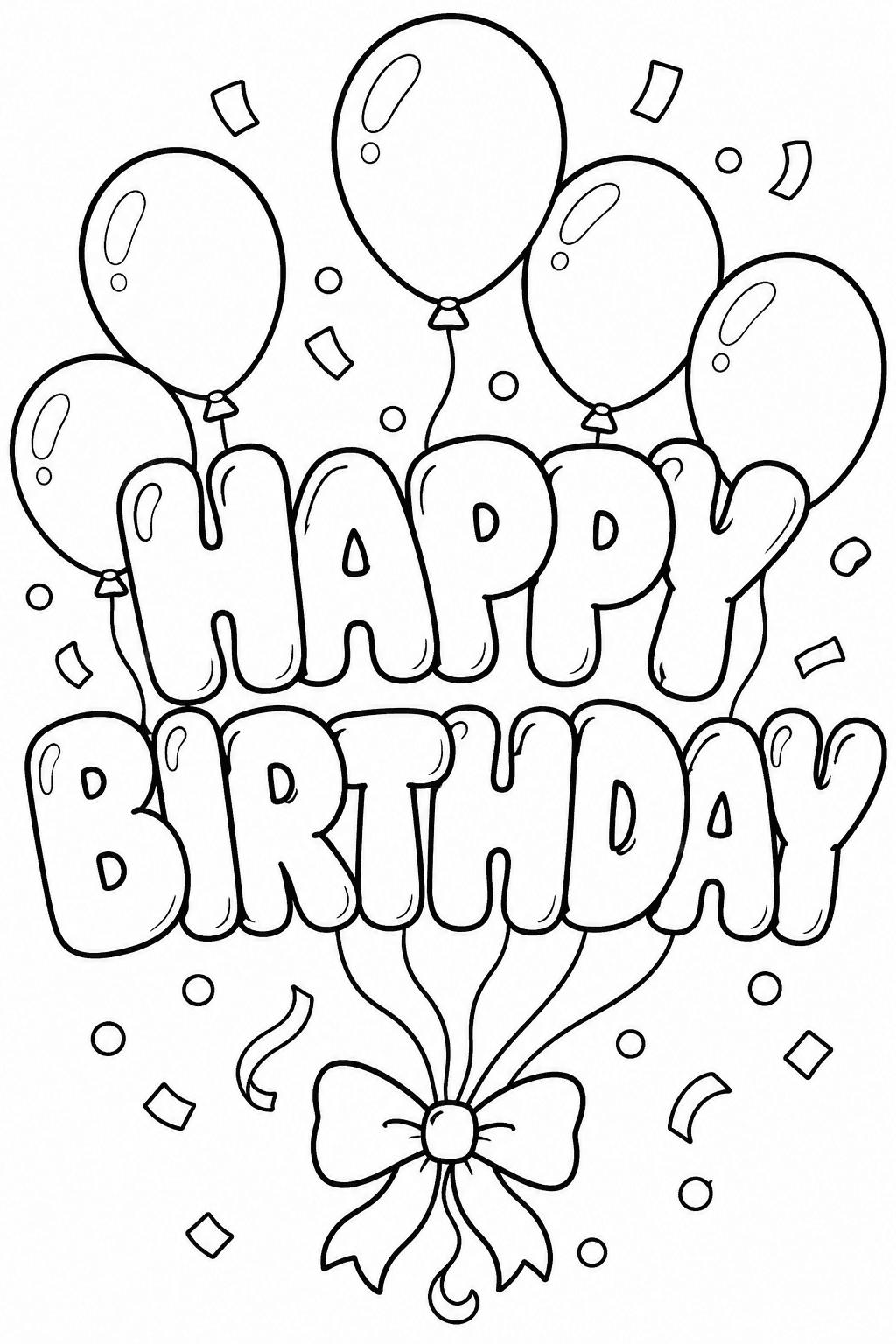 Happy Birthday Balloons 2 Printable