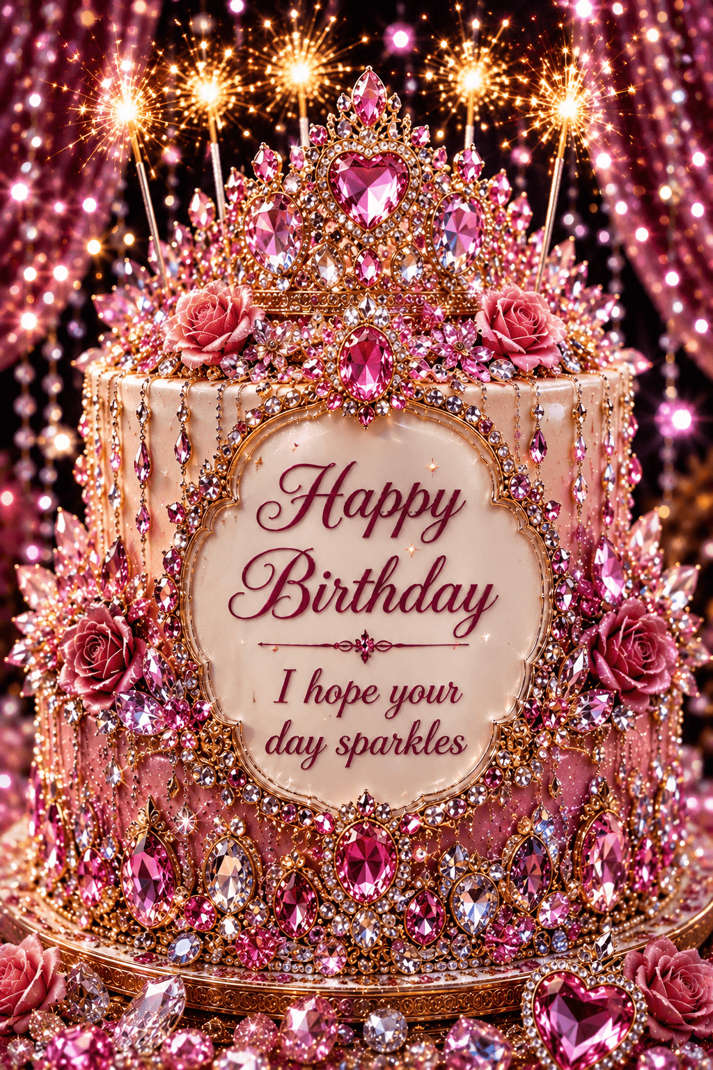 Happy Birthday I Hope Your Day Sparkles Ecard