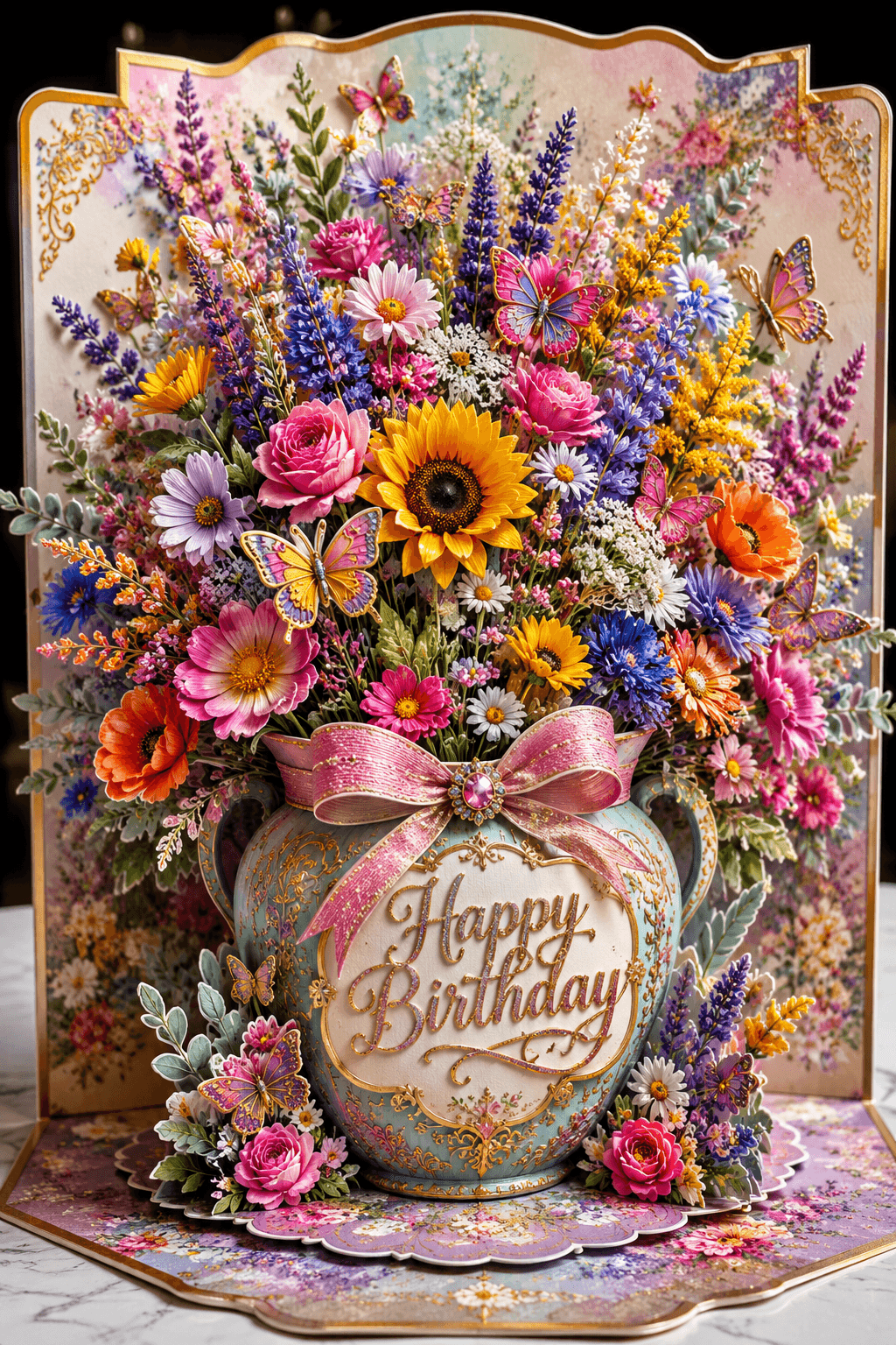 Happy Birthday Wildflowers Ecard