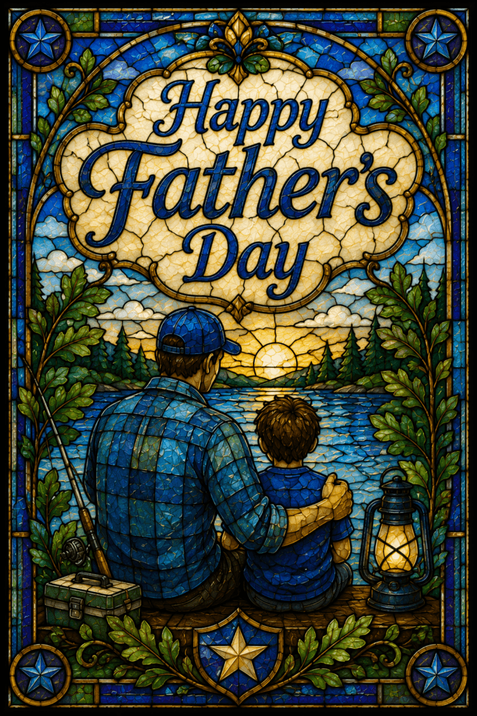 Happy Father's Day Stained Glass Ecard
