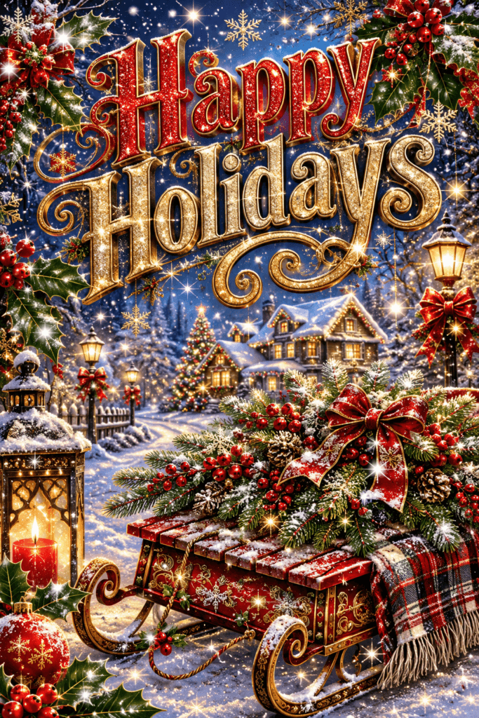 Happy Holidays Sleigh Ecard