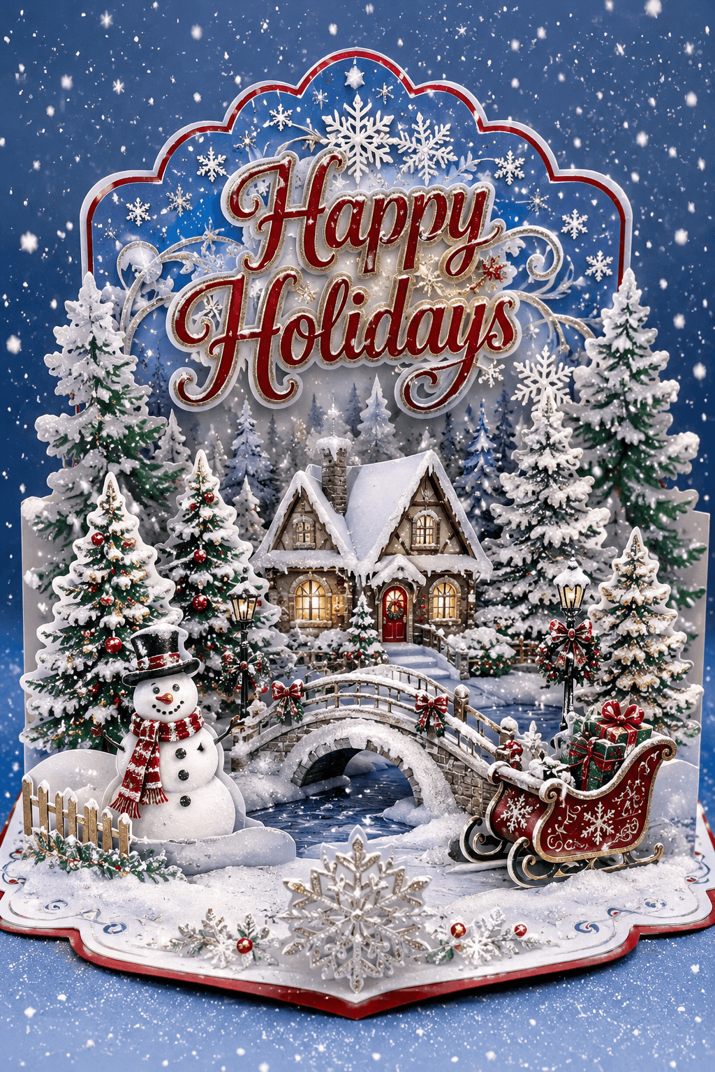 Happy Holidays Pop Up Ecard