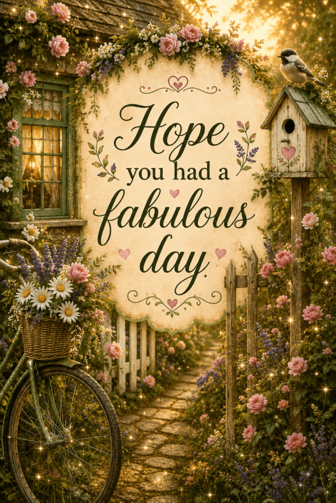 Hope You Had A Fabulous Day Cottage Core Ecard