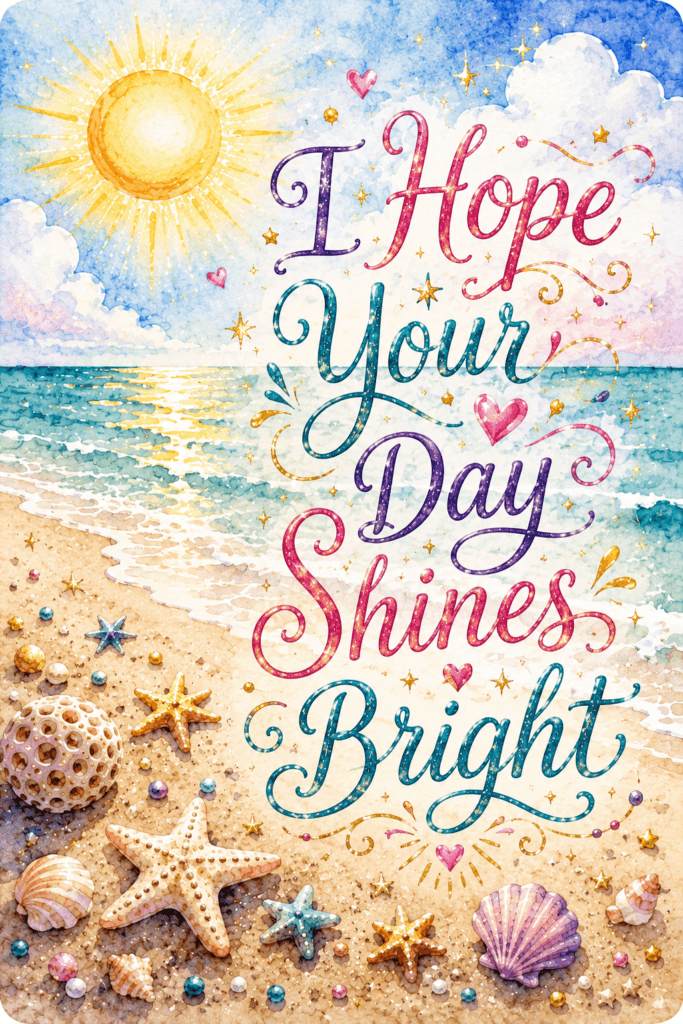 I Hope Your Day Shines Bright Beach Ecard