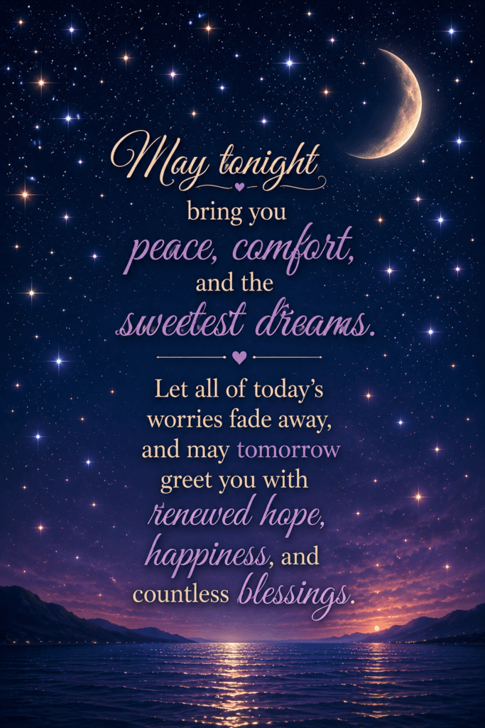 May Tonight Bring Peace Comfort And Sweetest Dreams Ecard