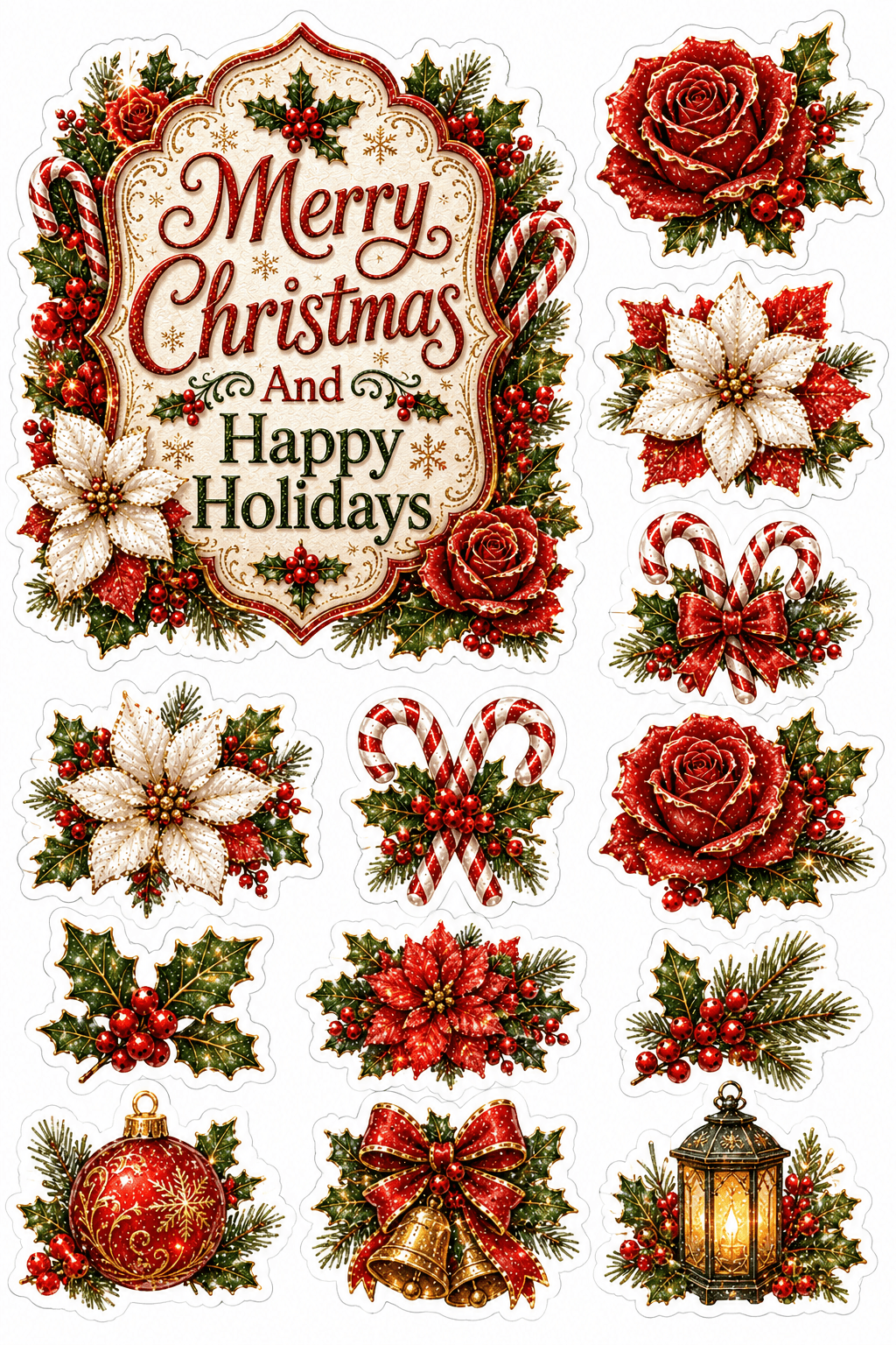 Merry Christmas Stickers Printable
