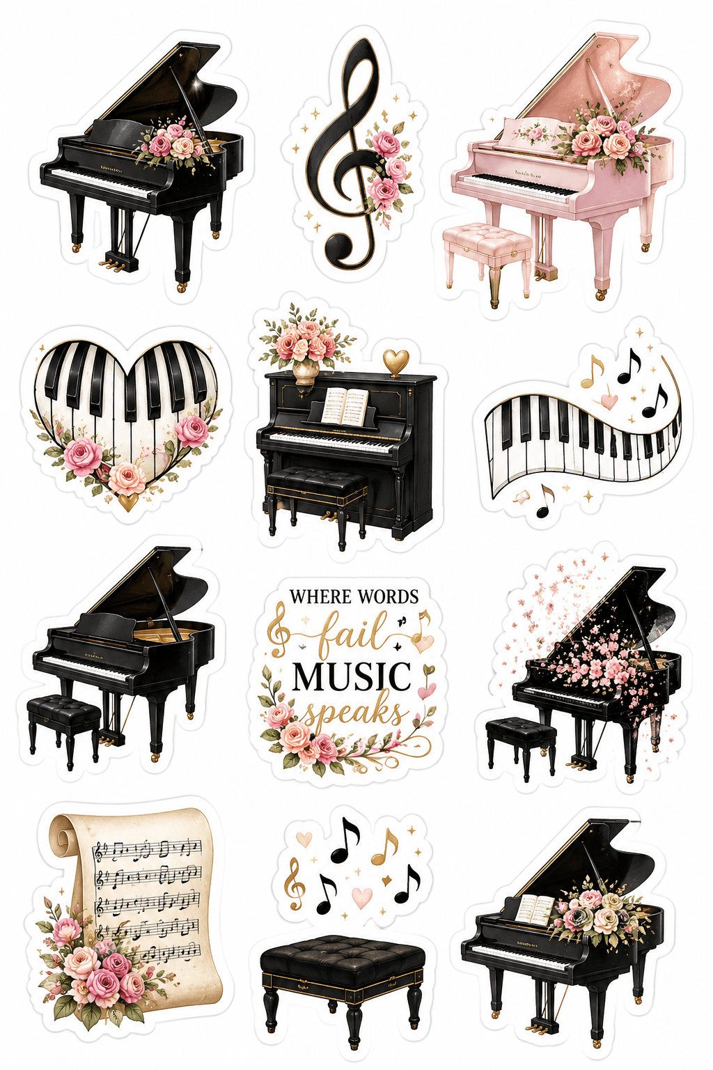 Music Stickers Printable