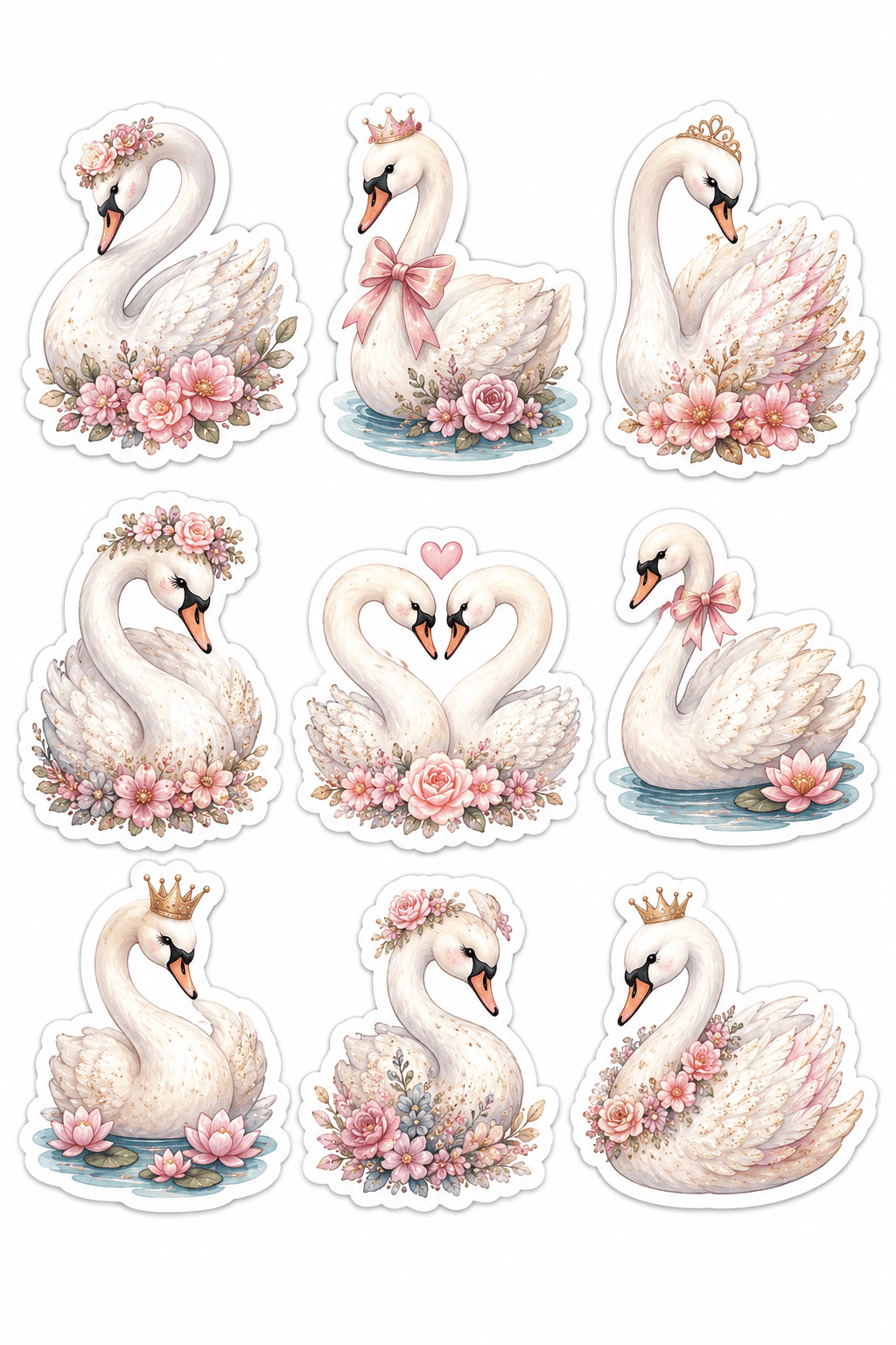Swan Stickers Printable