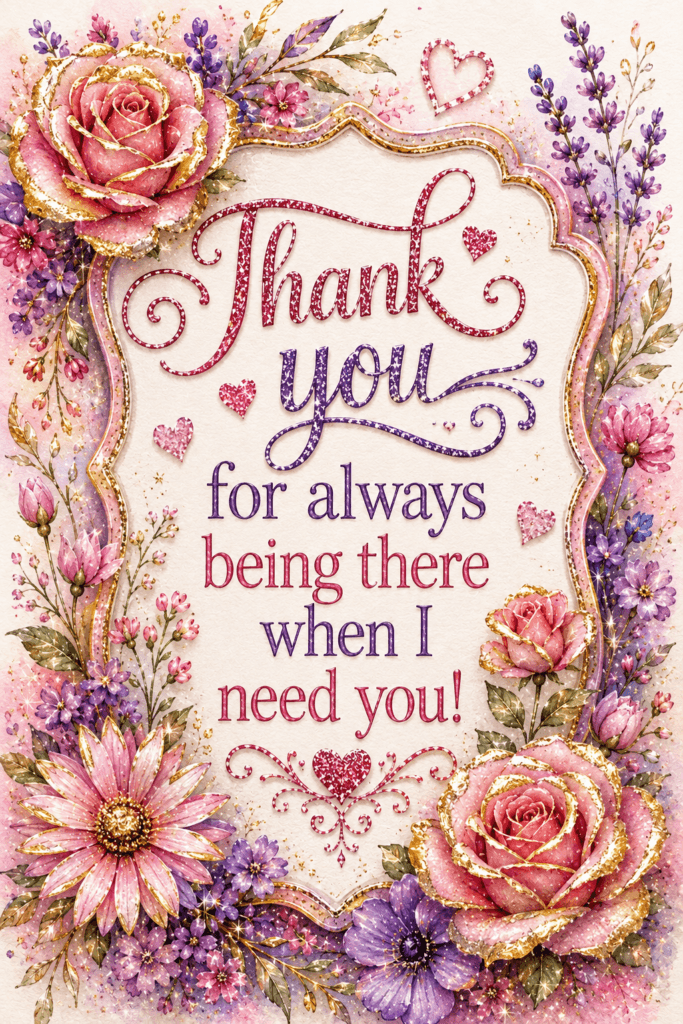 Thank You For Always Being There Ecard