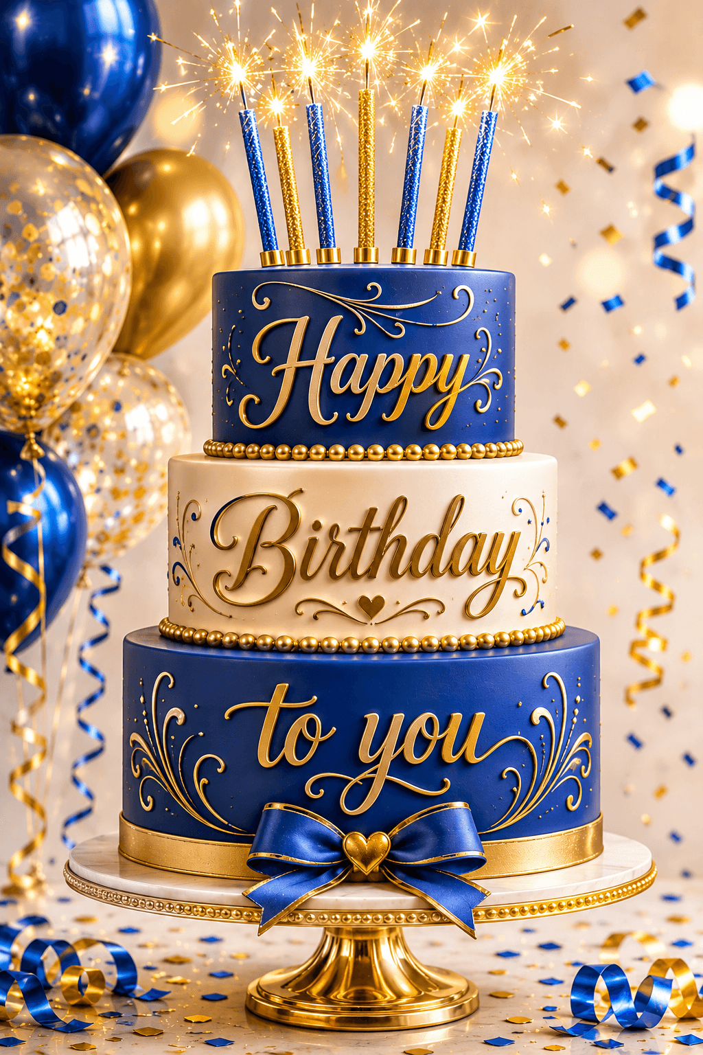Happy Birthday 3 Layer Cake Ecard