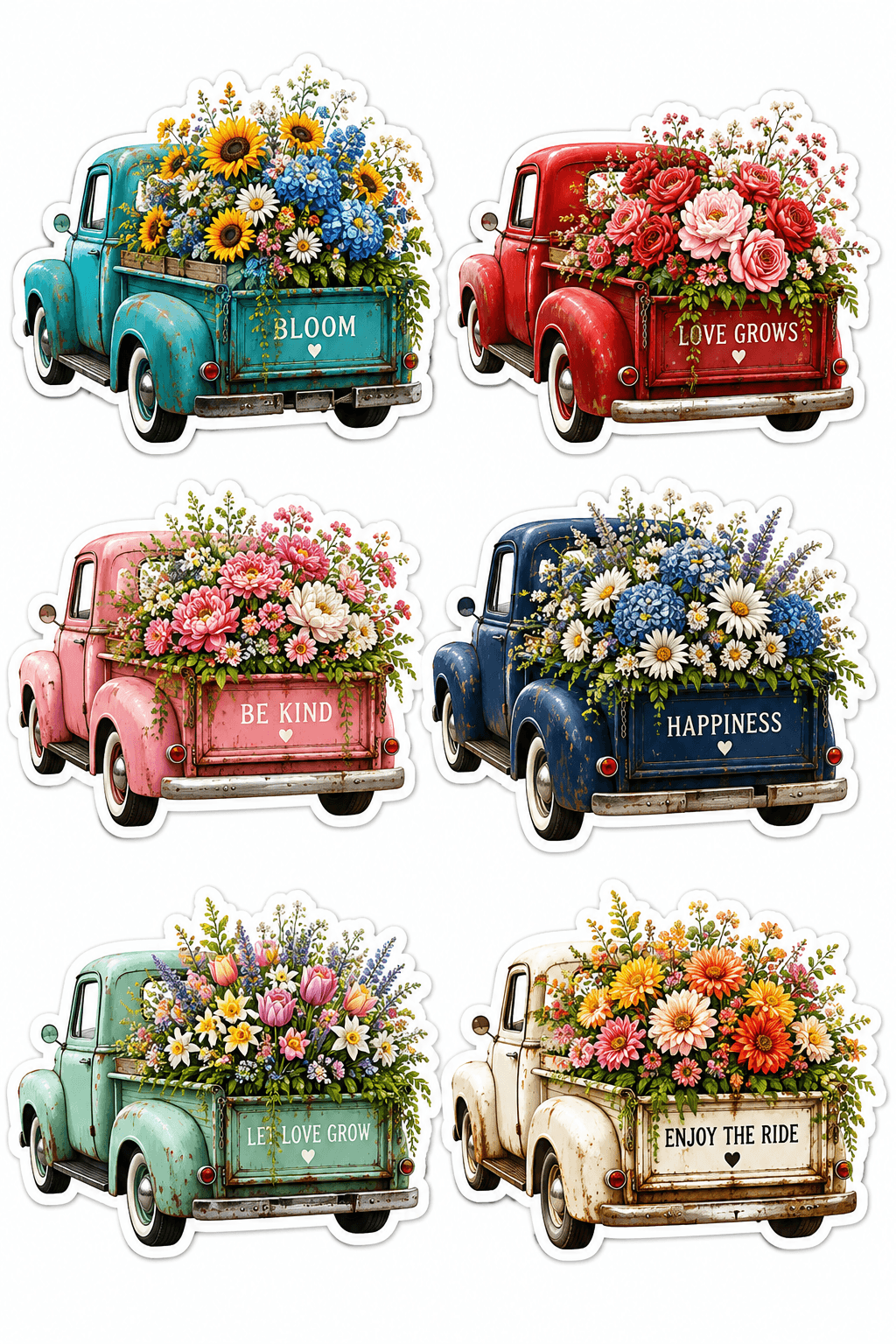 Vintage Truck Stickers Printable