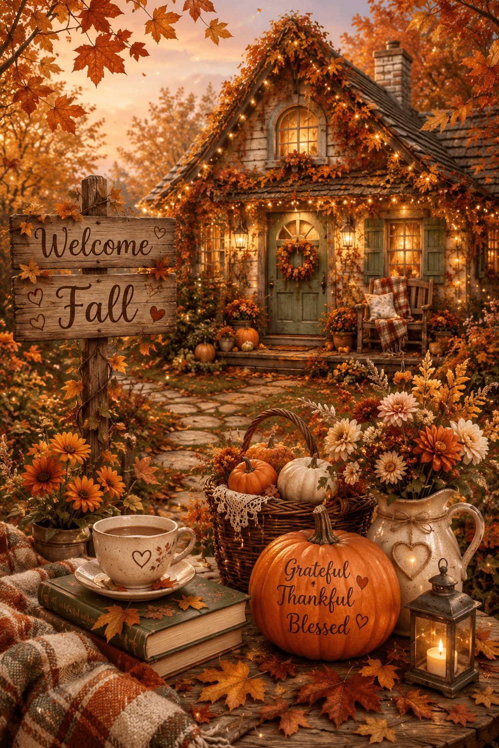 Fall Cottage Core Ecard