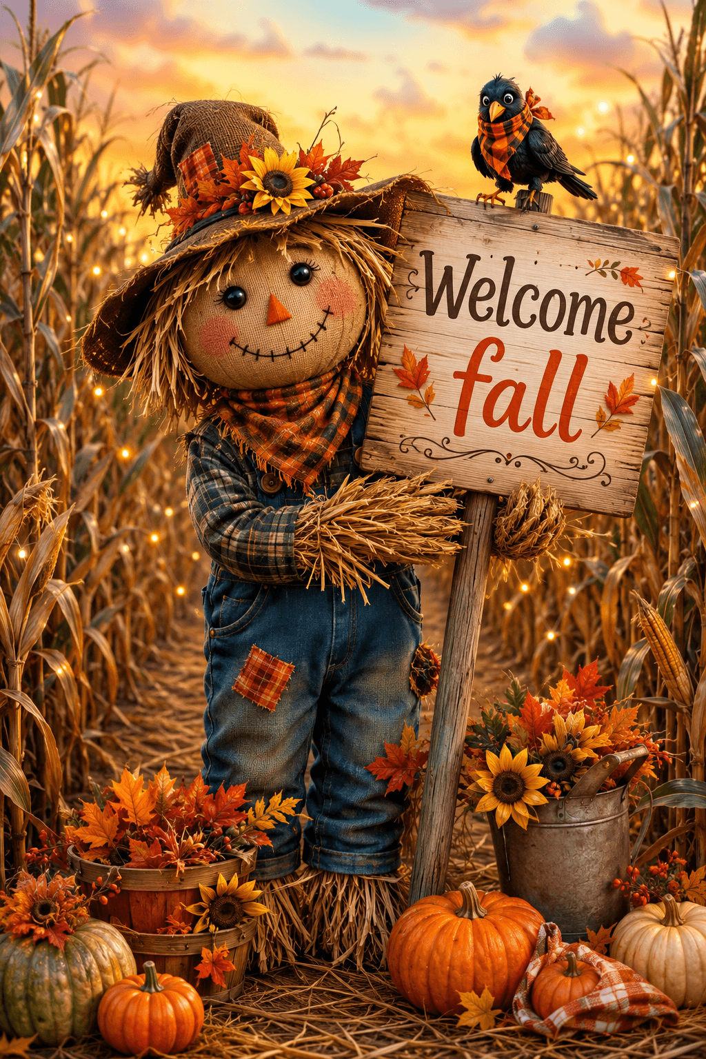 Welcome Fall Scarecrow Ecard