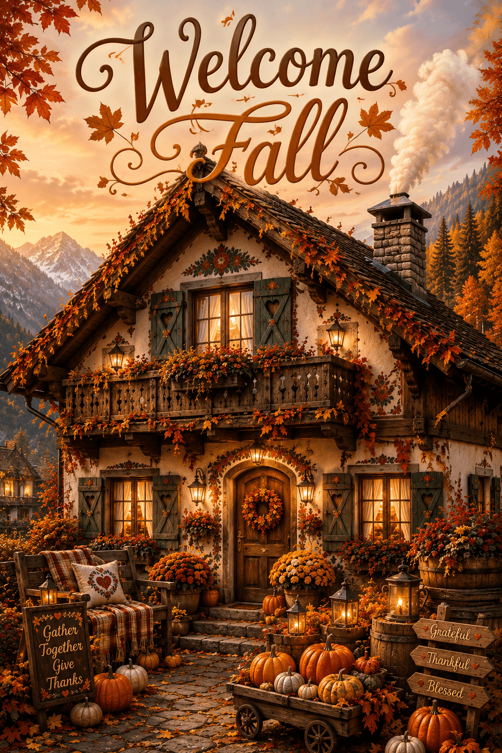 Gather Together Give Thanks Welcome Fall Ecard