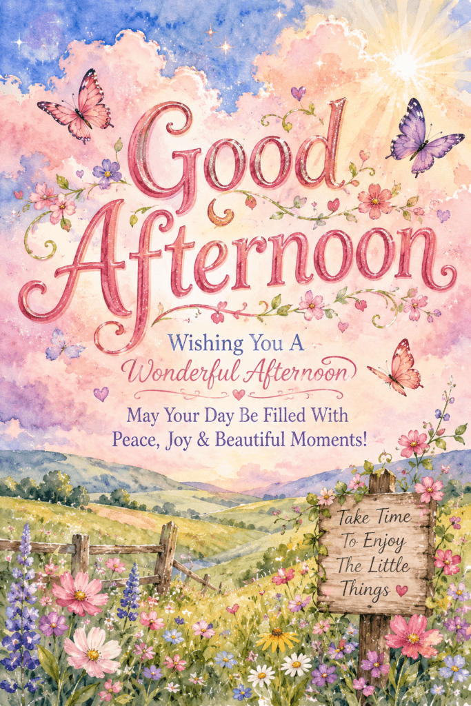 Good Afternoon Enjoy The Little Things Ecard