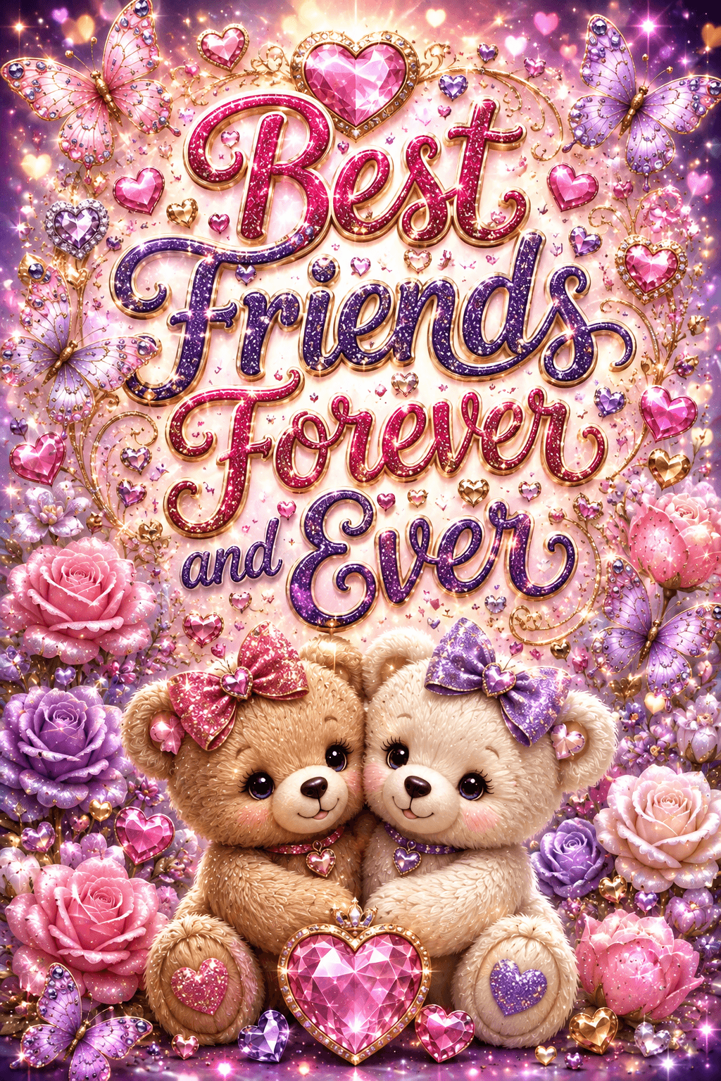 Best Friends Forever And Ever Teddy Bears Ecard