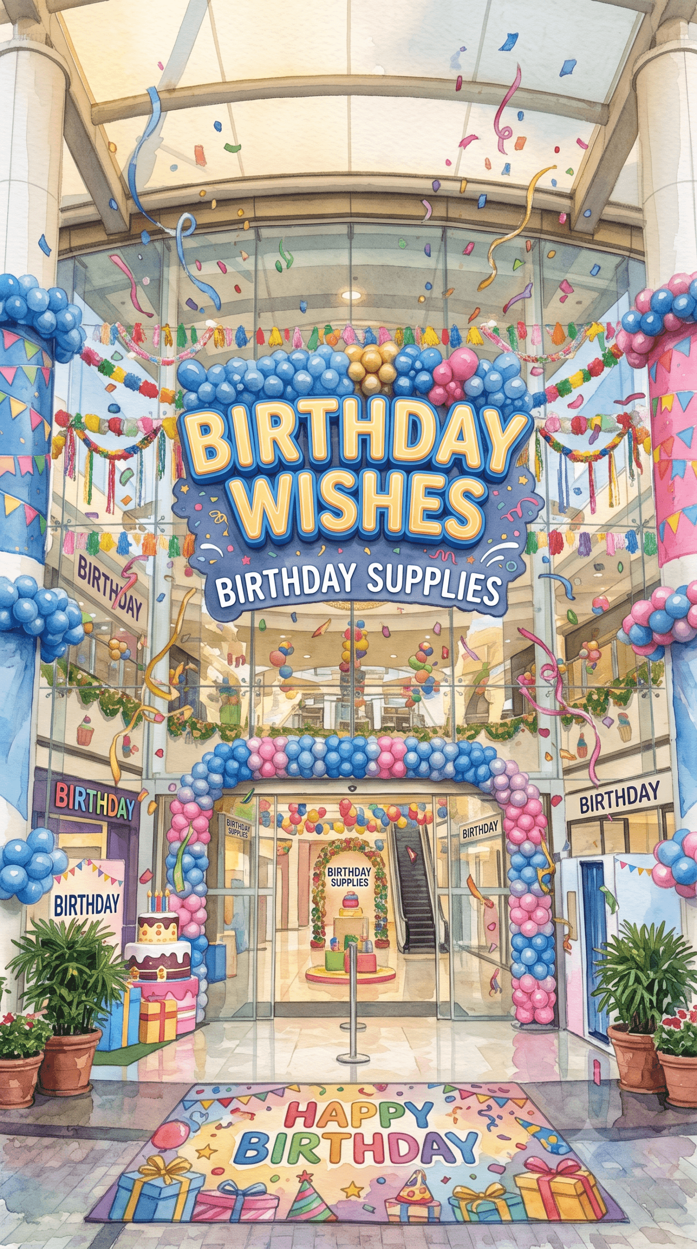Birthday At The Mall Ecard