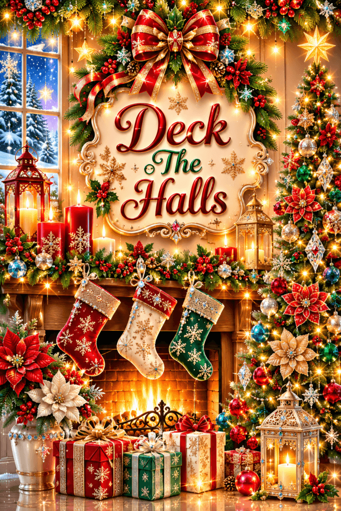 Vibrant Deck The Halls Ecard