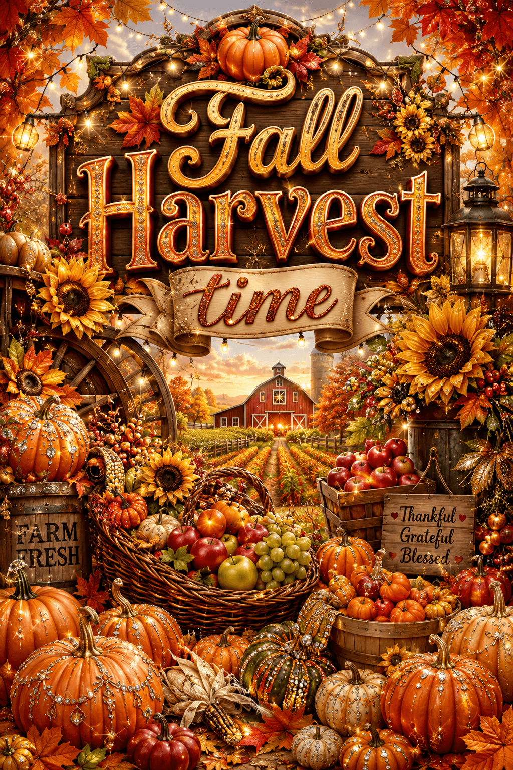 Happy Fall Harvest Time Ecard
