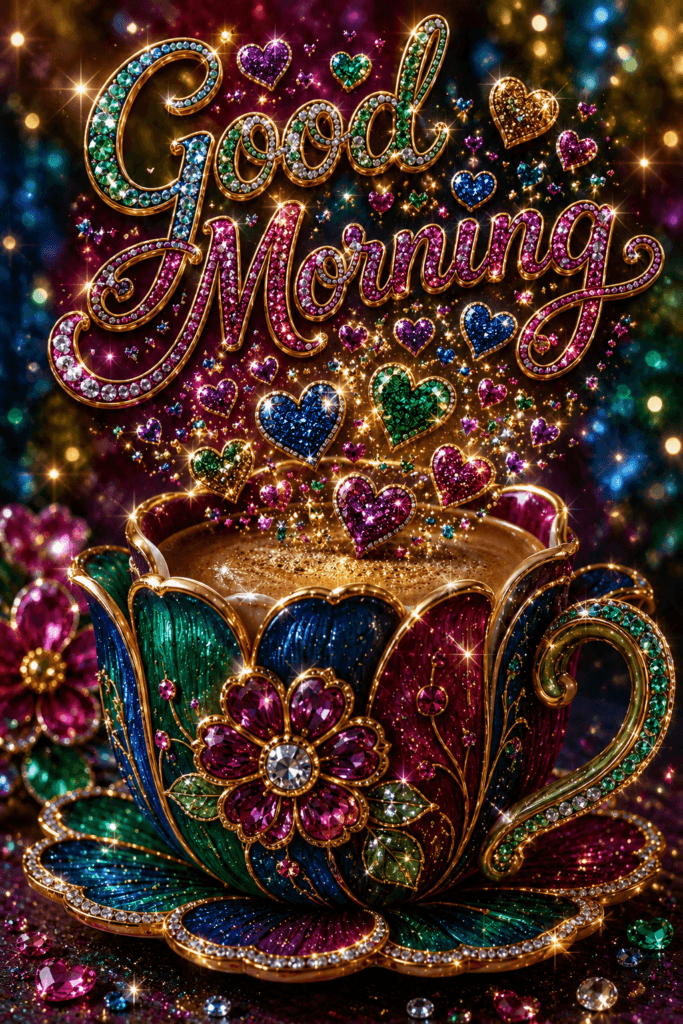 Good Morning Jewel Toned Coffee Ecard